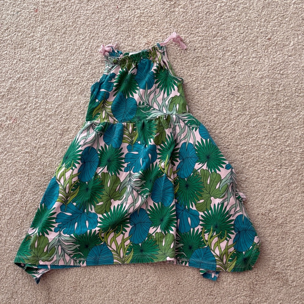 Tommy Bahama Green and Blue Leaf Dress